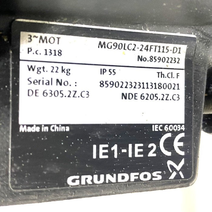 CRUNDFOS　クーラントポンプ　CR10-5 A-FJ-A-V-HQQV MG90LC2-24FT115-D1