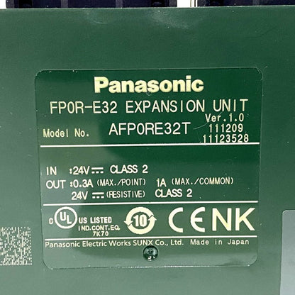 Panasonic　増設ユニット　AFP0RE32T