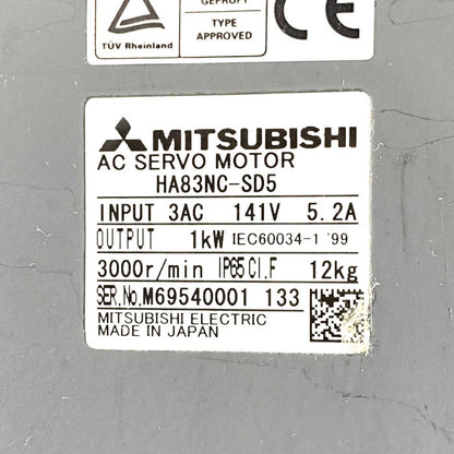 三菱電機　ACサーボモータ　HA83NC-SD5