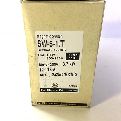 富士電機　電磁開閉器　SW-5-1/T 3.7kW