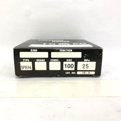 東洋計器　圧力計　SPB3/8G-100-25M」