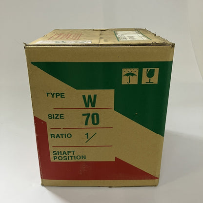 マキシンコー　段ウォーム減速機(中実軸)Sシリーズ W70型　W　70R　50