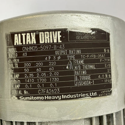住友重機械工業　アルタックスNEOギヤモータ　CNHM05-5097-B-43