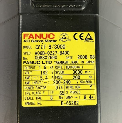 FANUC　ファナック　サーボモータ　A06B-0227-B400